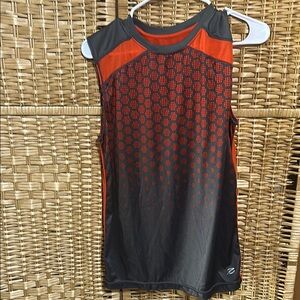 Men's Sleeveless Athletic Top in Black and Red